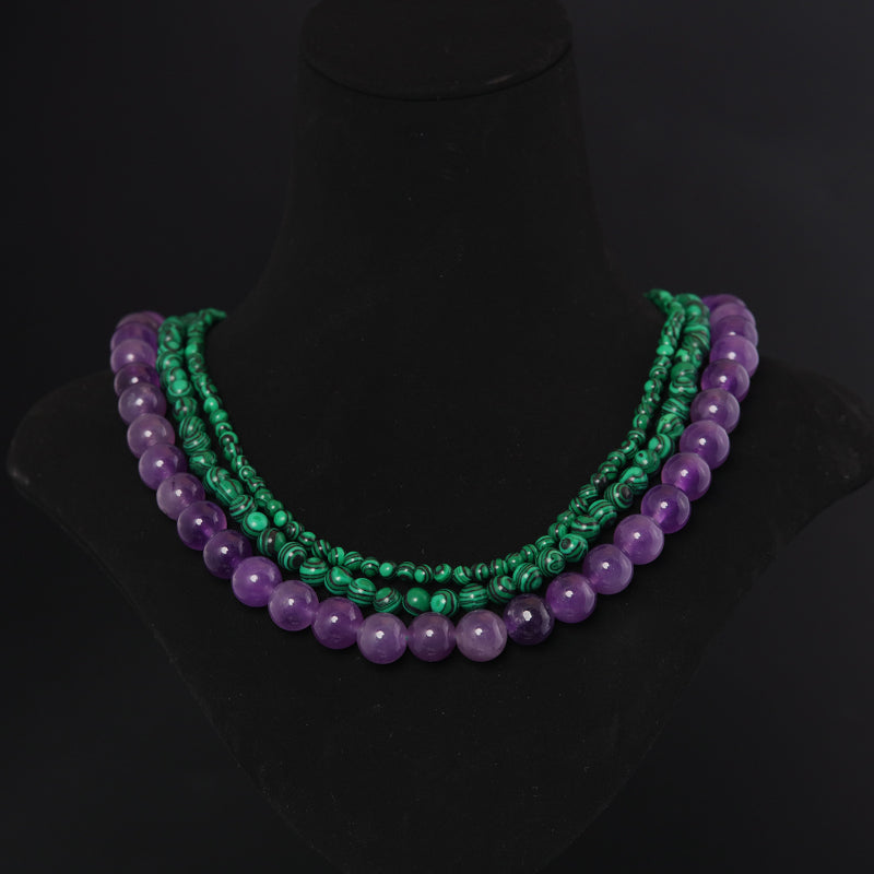 Verdant Amethyst Vintage Necklace