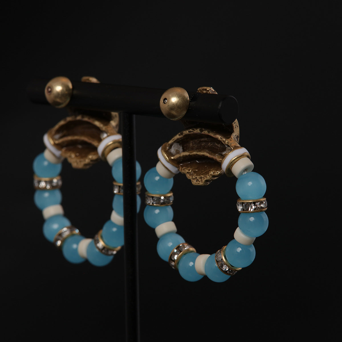 The Enamel & Glass Drop Earrings
