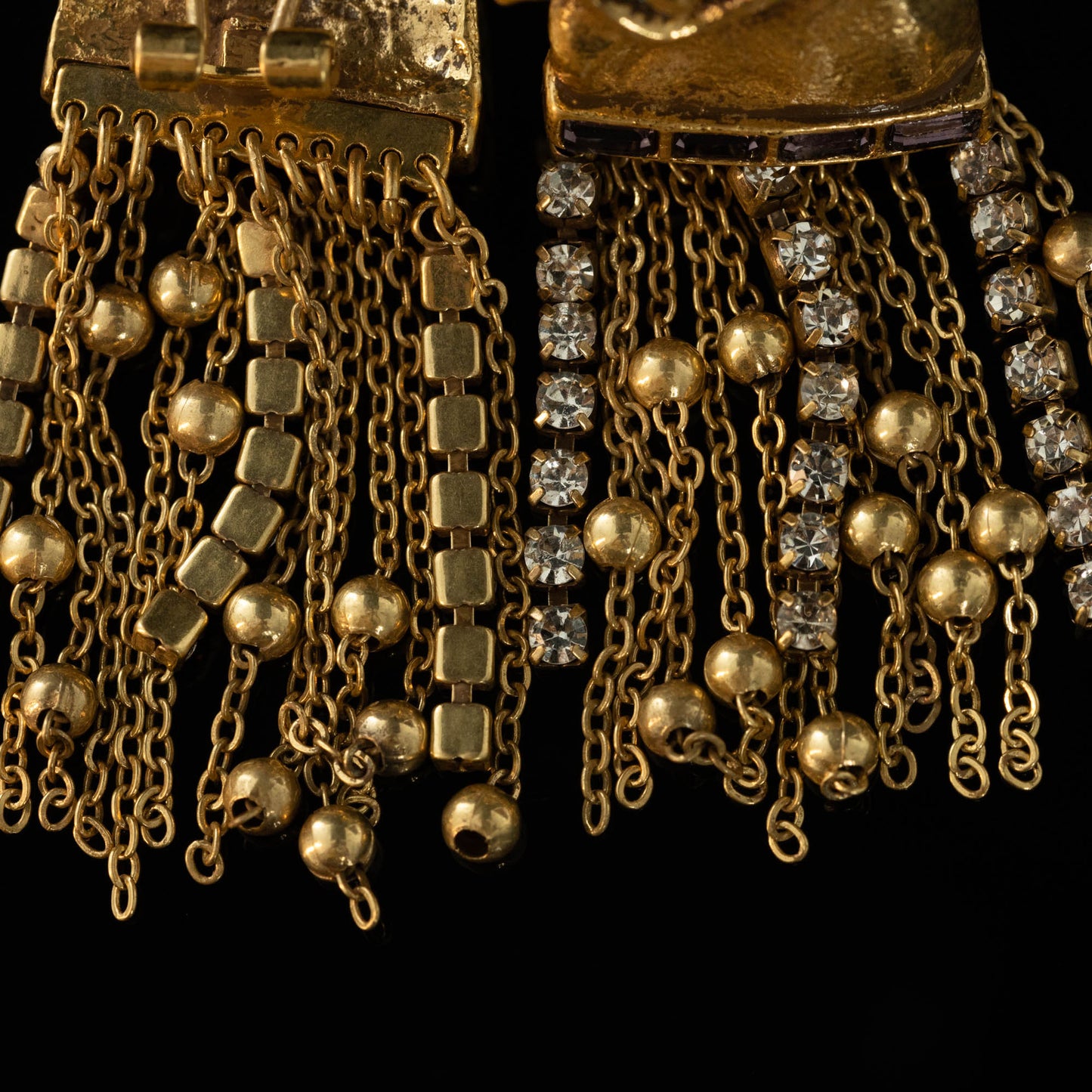 The Eagle Crystal Tassel Earrings