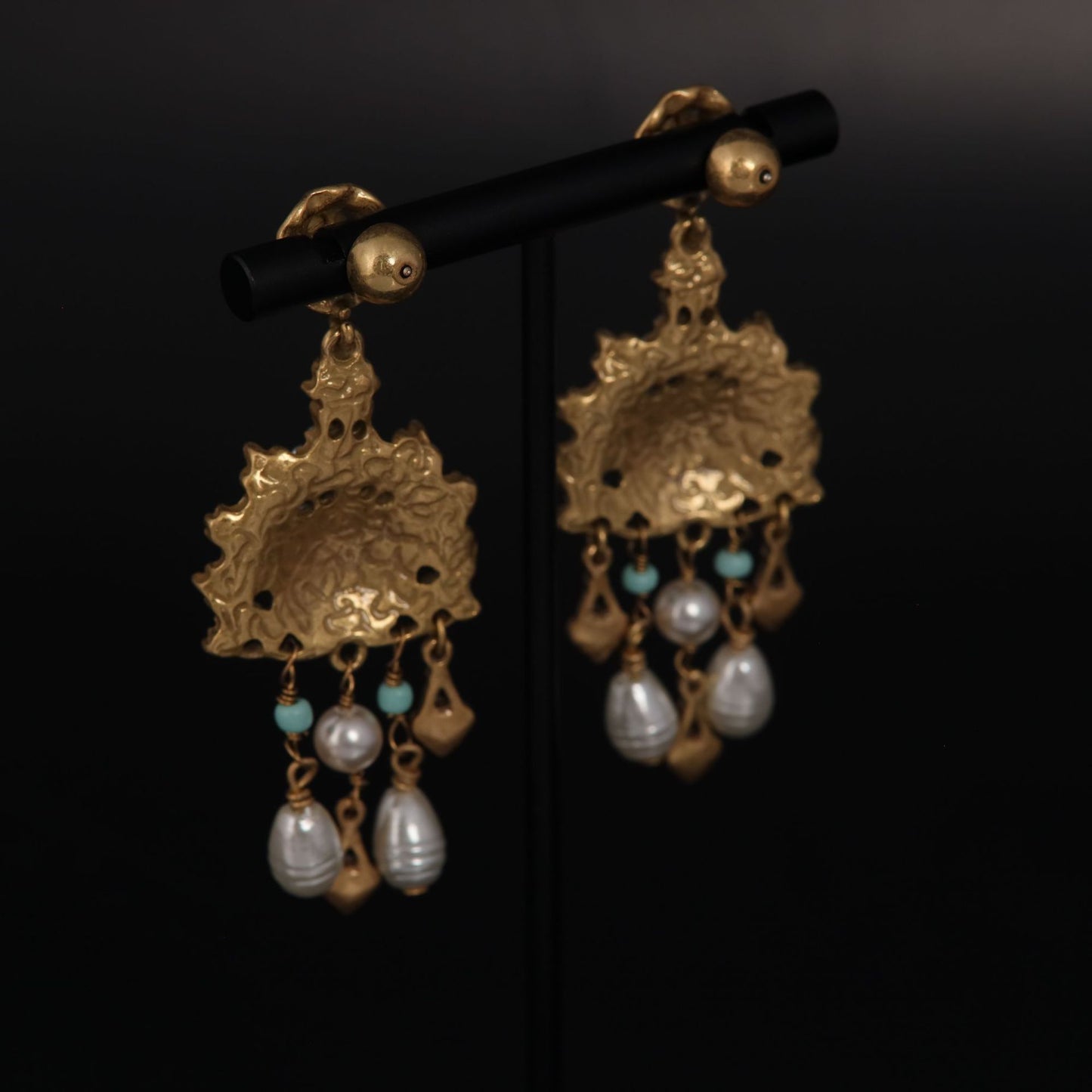 The Blooming Pearl Tassel Earrings
