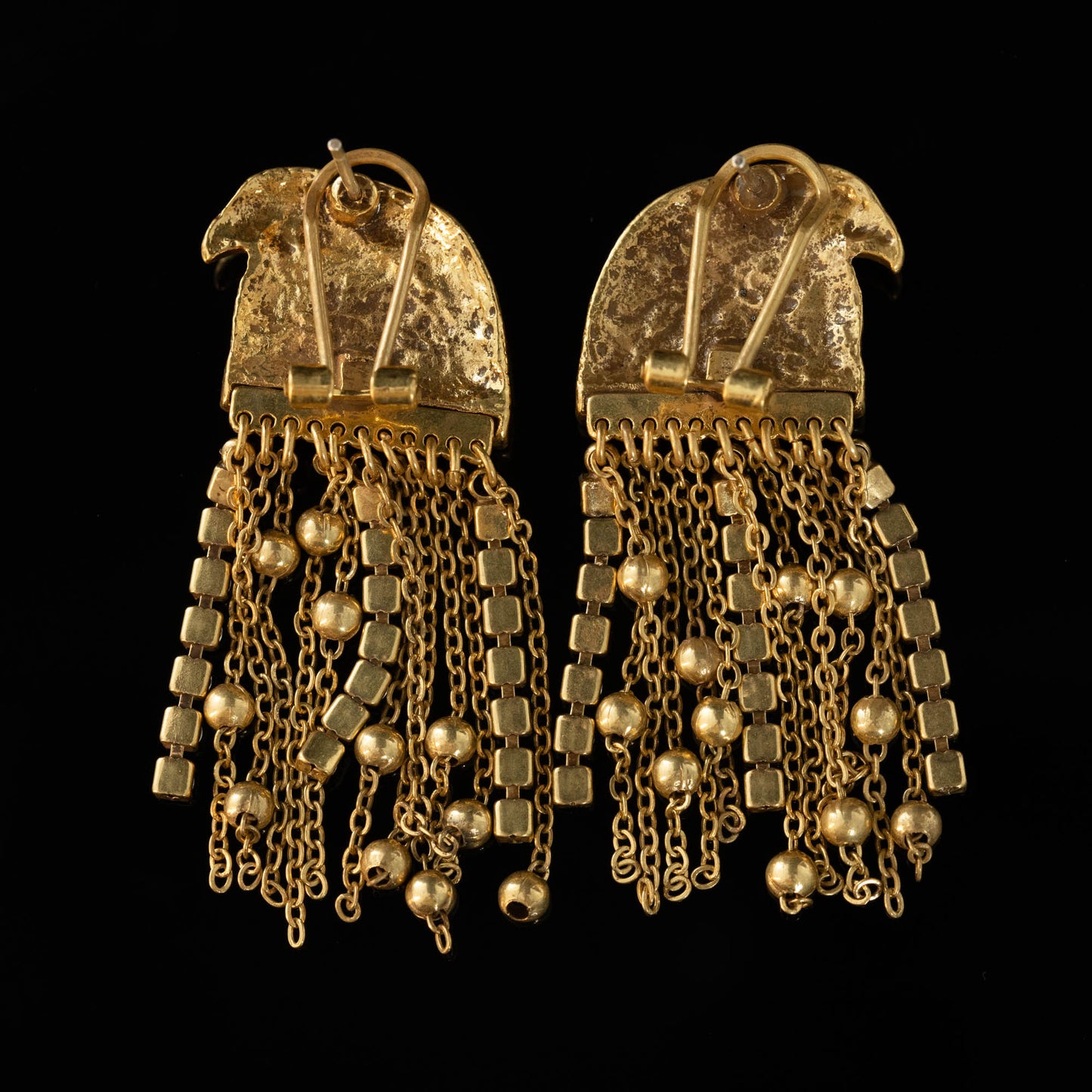 The Eagle Crystal Tassel Earrings