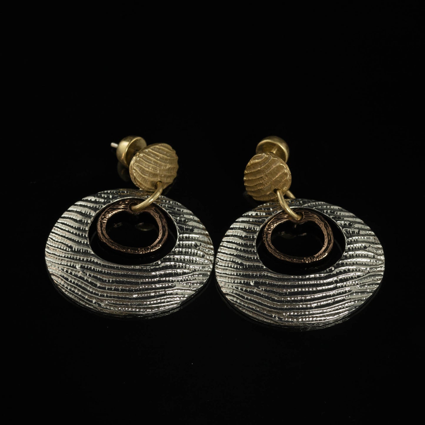 The Bold Coffee Gold Statement Earrings