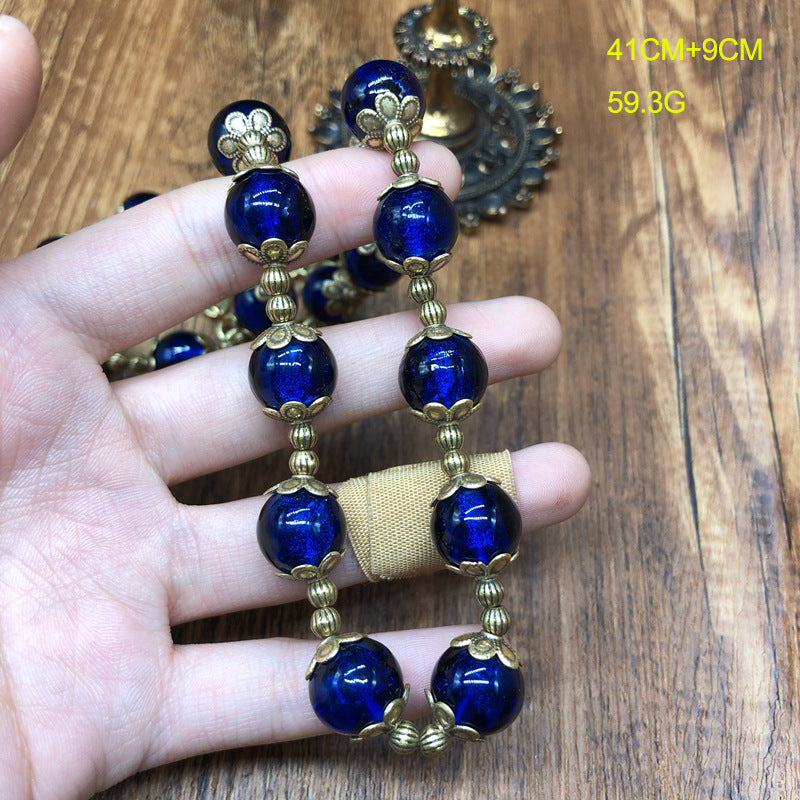 Vintage Cobalt Bloom Jewelry Set