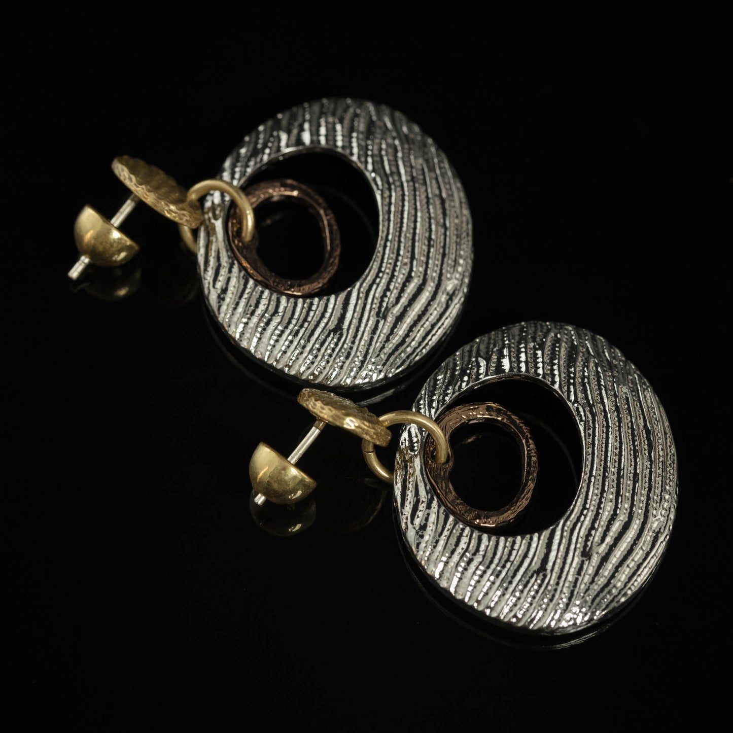 The Bold Coffee Gold Statement Earrings