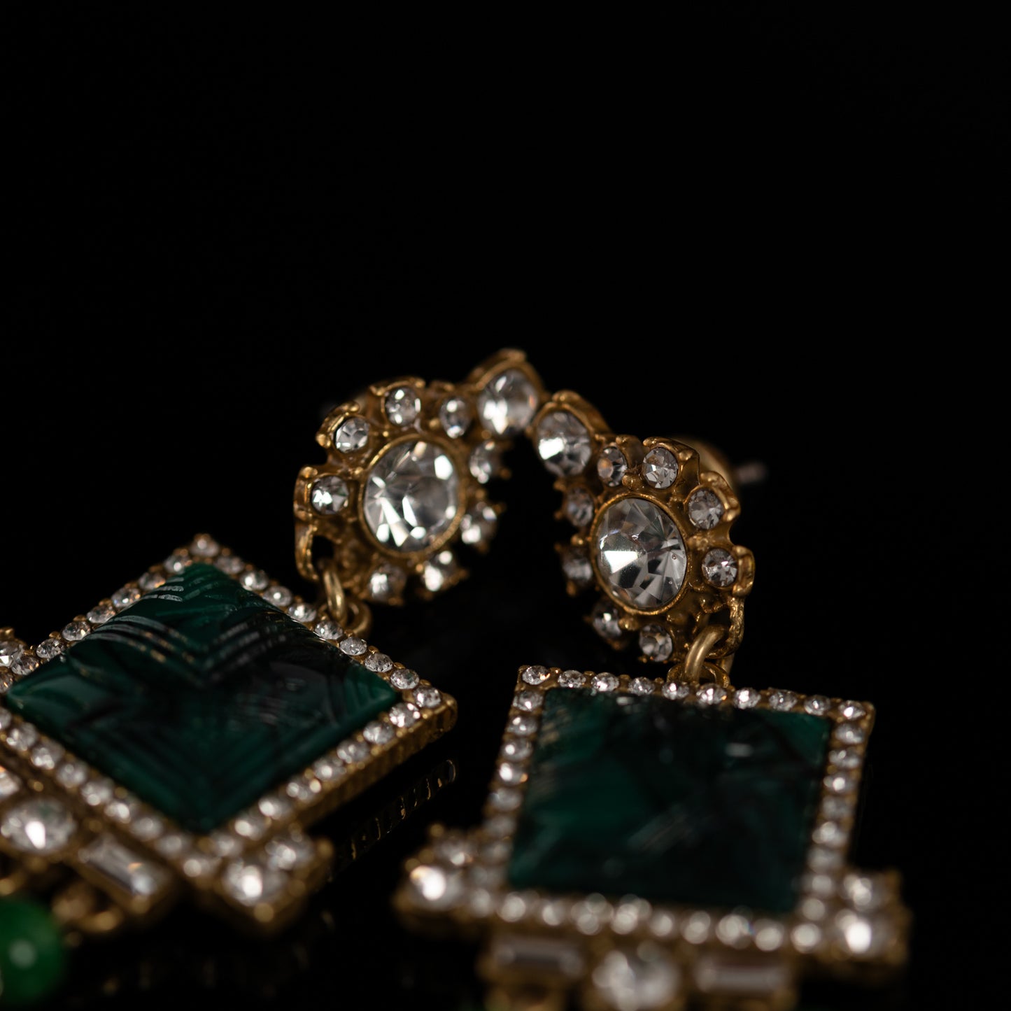 The Emerald Tassel Earrings