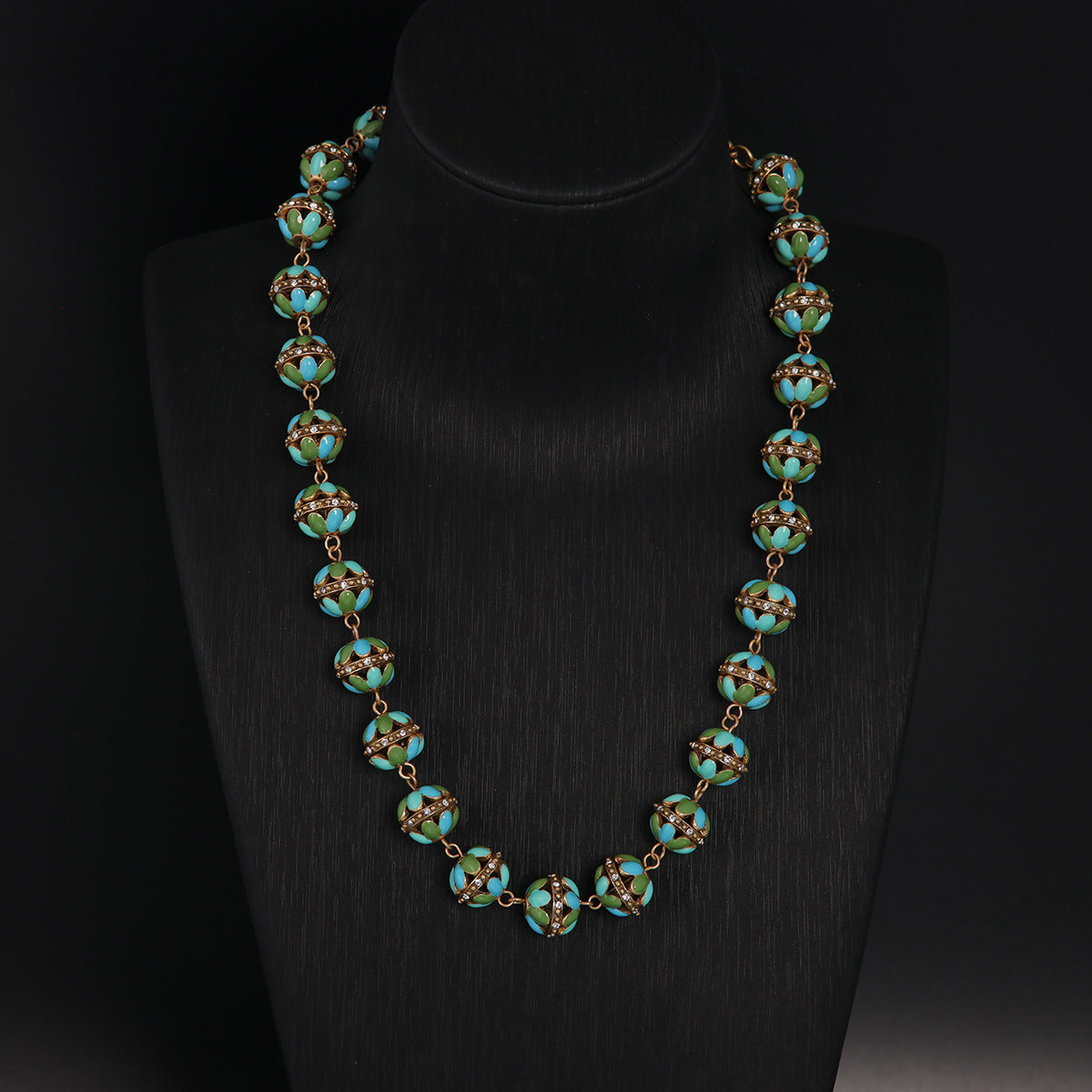 Turquoise Blossom Filigree Necklace