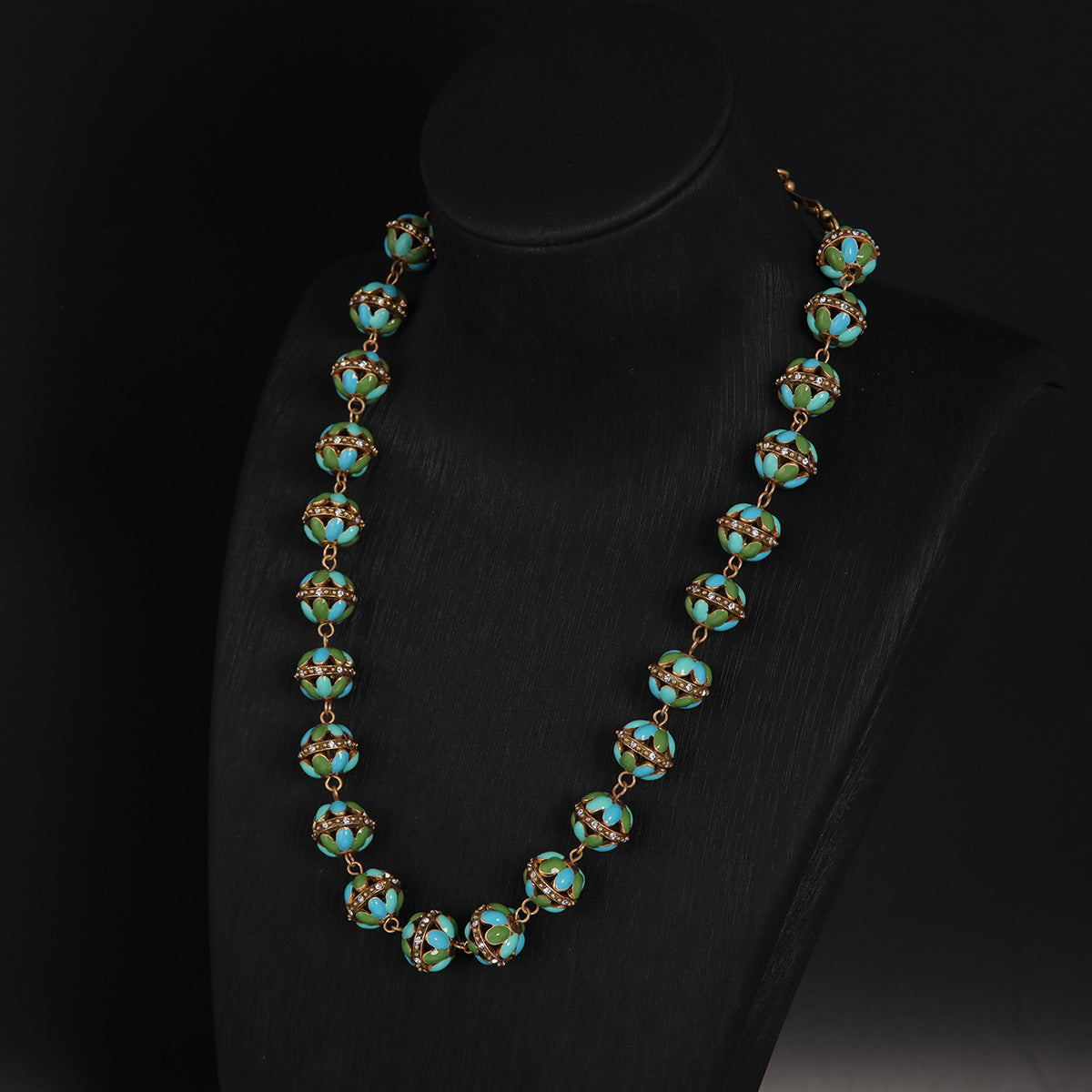 Turquoise Blossom Filigree Necklace