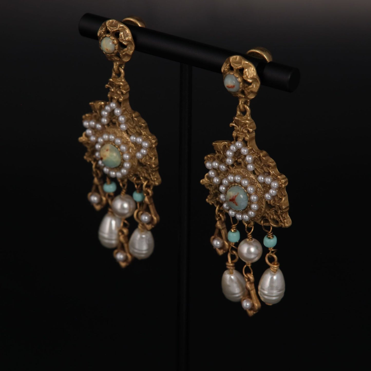 The Blooming Pearl Tassel Earrings