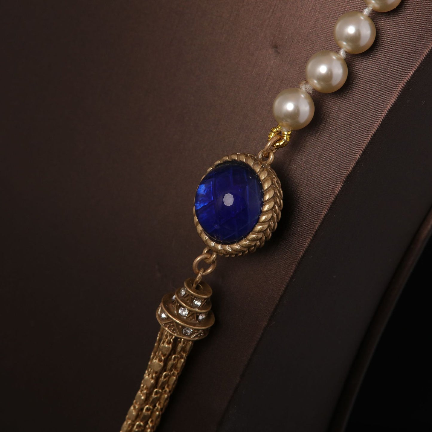 Royal Pearl Tassel Long Necklace