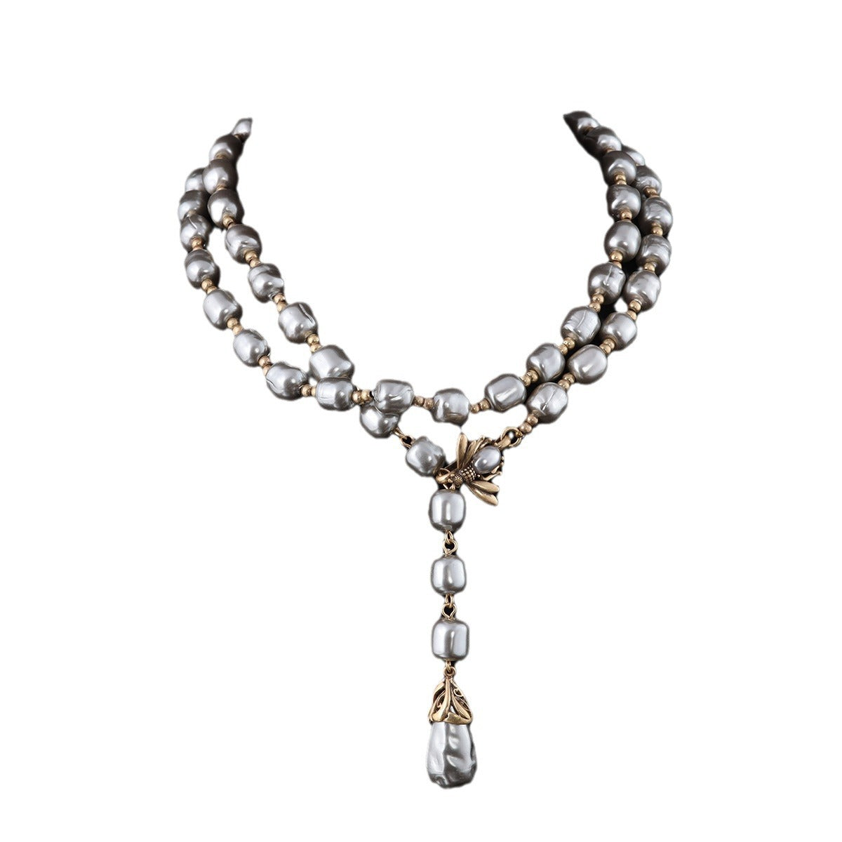 Lustre Petal Pearl Necklace