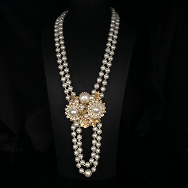 Royal Pearl Blossom Necklace Set