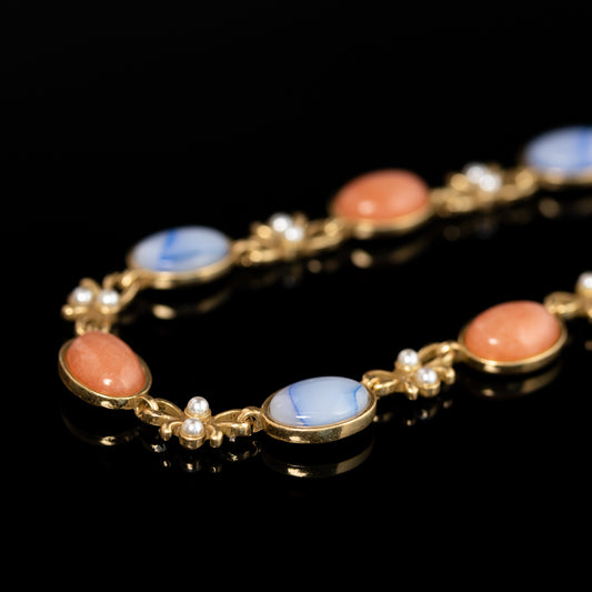 Pastel Gem Blossom Necklace