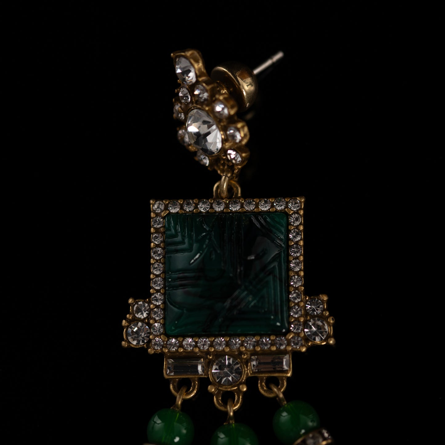 The Emerald Tassel Earrings