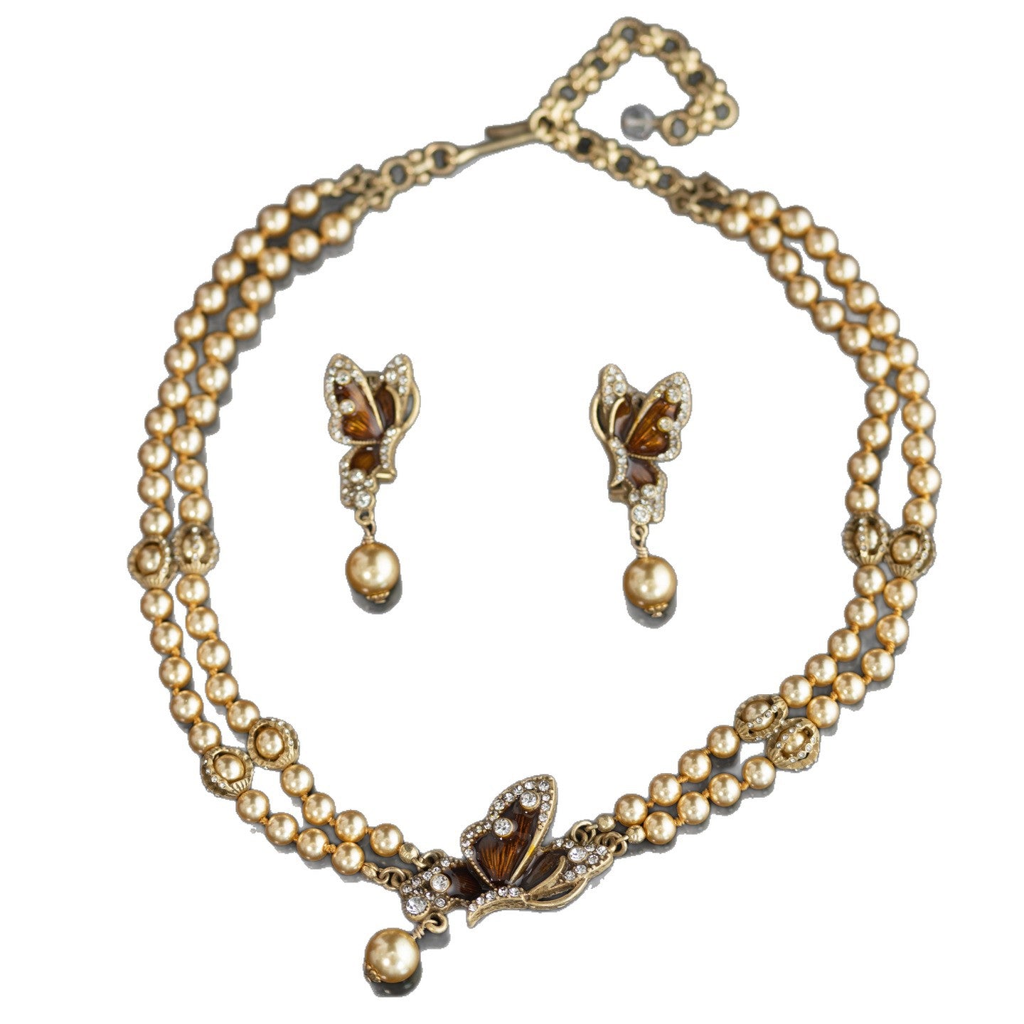 Aurelia Butterfly Pearl Set