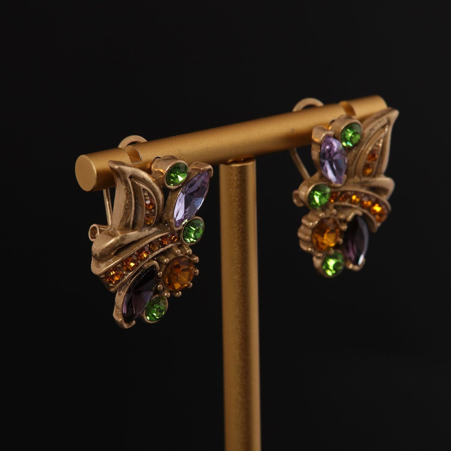 The Ruby Glow Crystal Earrings