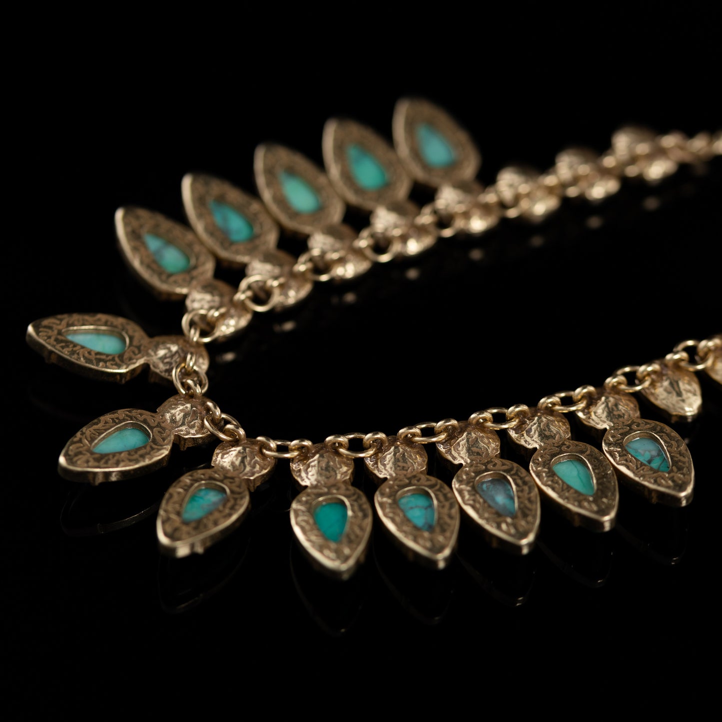 Emerald Teardrop Statement Necklace