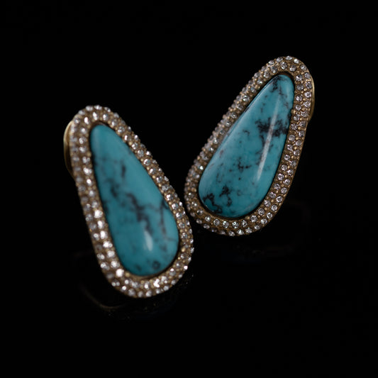 The Turquoise Tear Drop Earrings