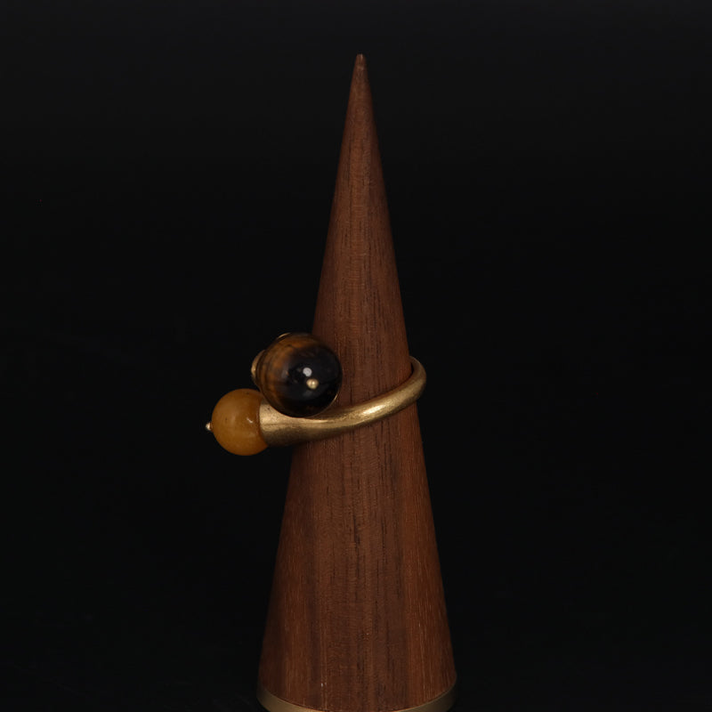 Yellow Agate Ring