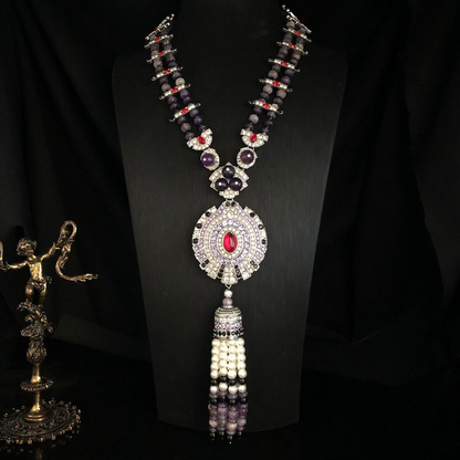 Imperial Twilight Tassel Necklace
