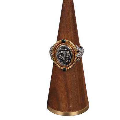 Gold Goddess Cameo Ring