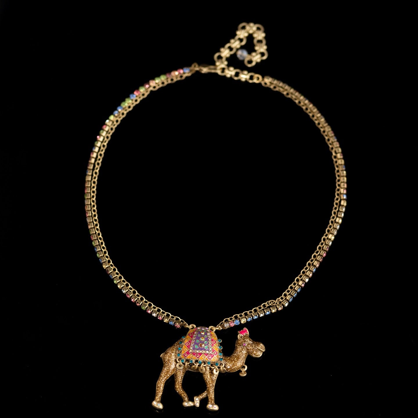 Camel Caravan Pendant Necklace
