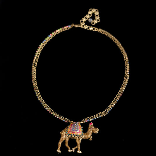 Camel Caravan Pendant Necklace