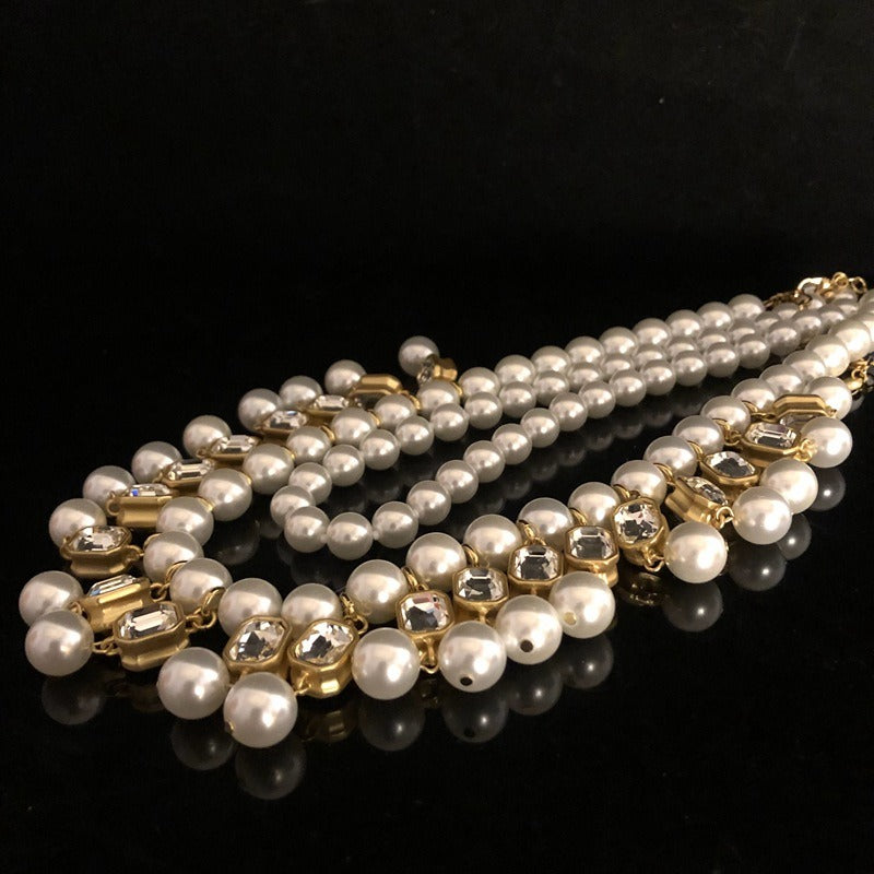 Golden Baroness Pearl Necklace