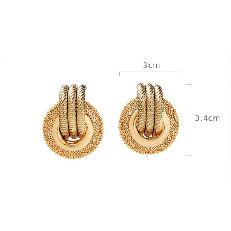 Metal Tire Stud Earrings