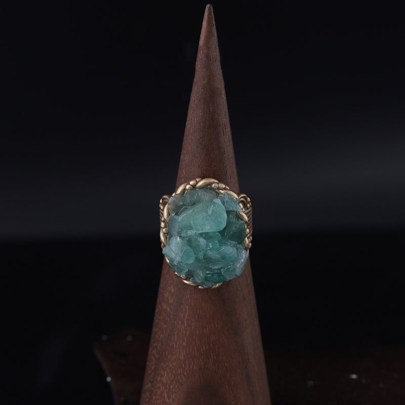 Light Blue Natural Stone Ring