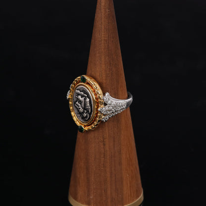 Gold Goddess Cameo Ring