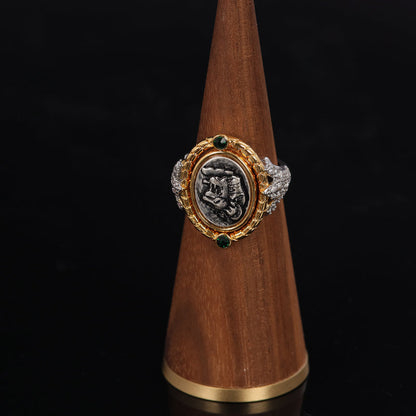Gold Goddess Cameo Ring