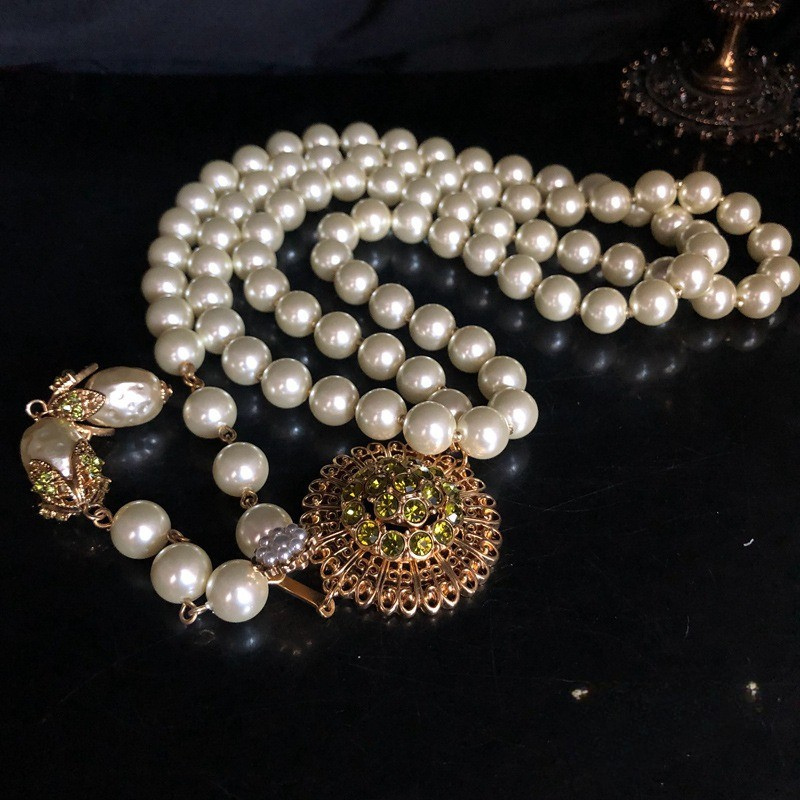 Baroque Golden Pearl Statement Se