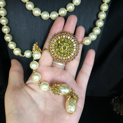 Baroque Golden Pearl Statement Se