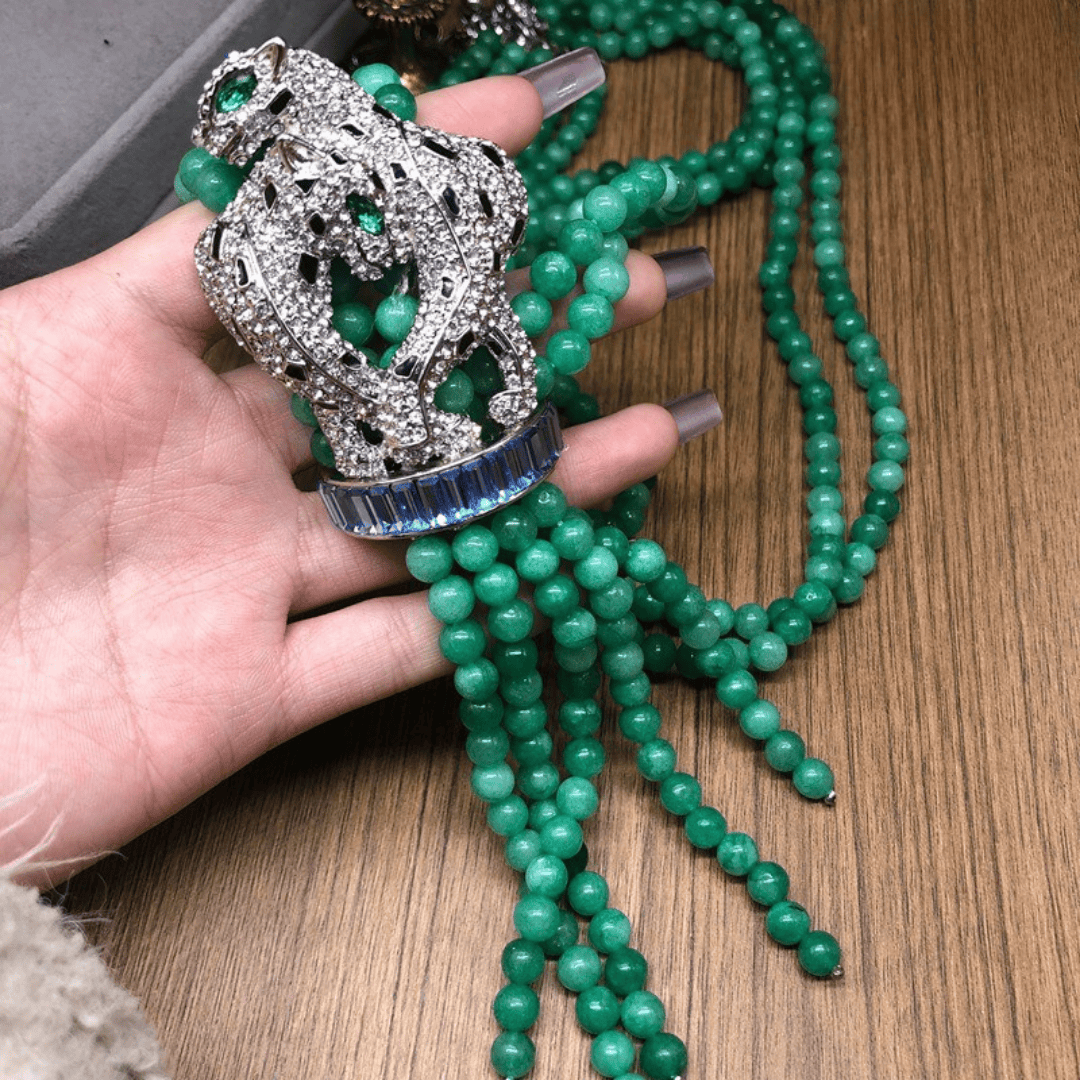 Emerald Panther Necklace