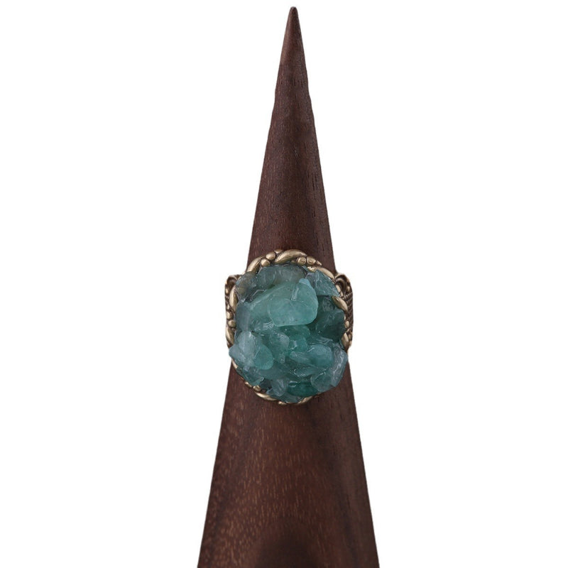 Light Blue Natural Stone Ring