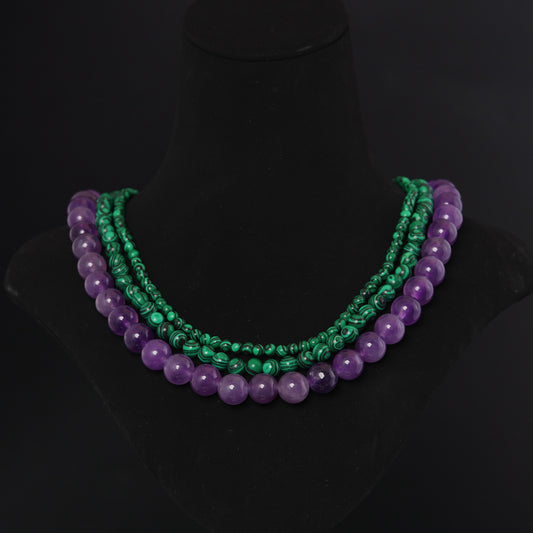 Verdant Amethyst Vintage Necklace