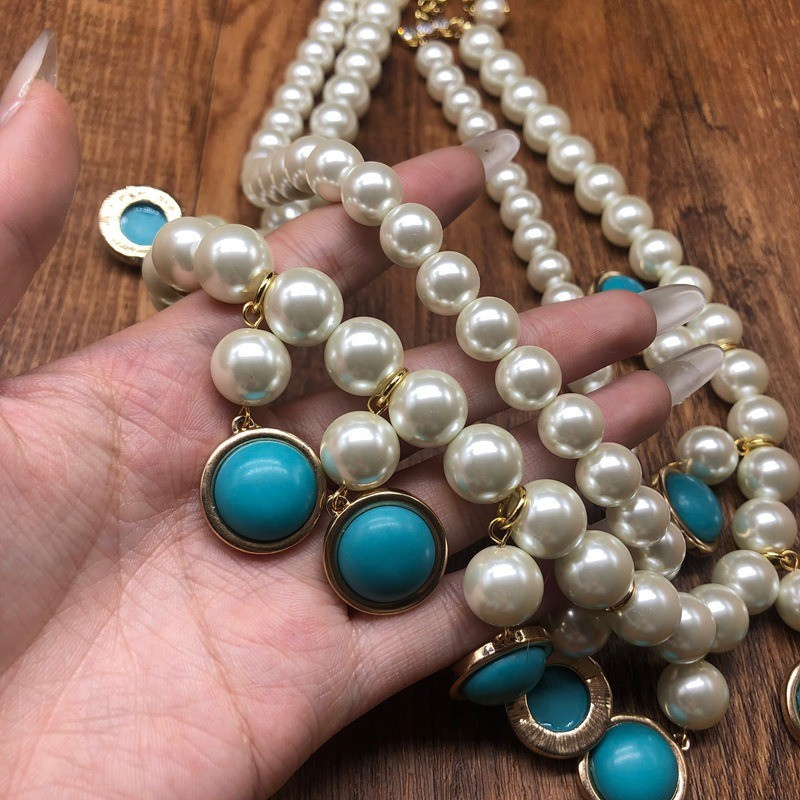 Vintage Pearl Cascade Necklace