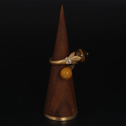 Yellow Agate Ring