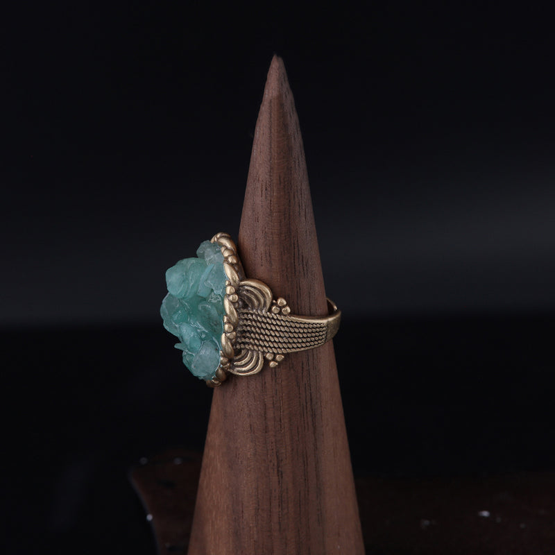 Light Blue Natural Stone Ring