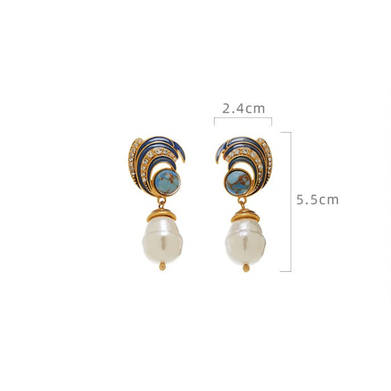 Regal Pearl Drop Earrings