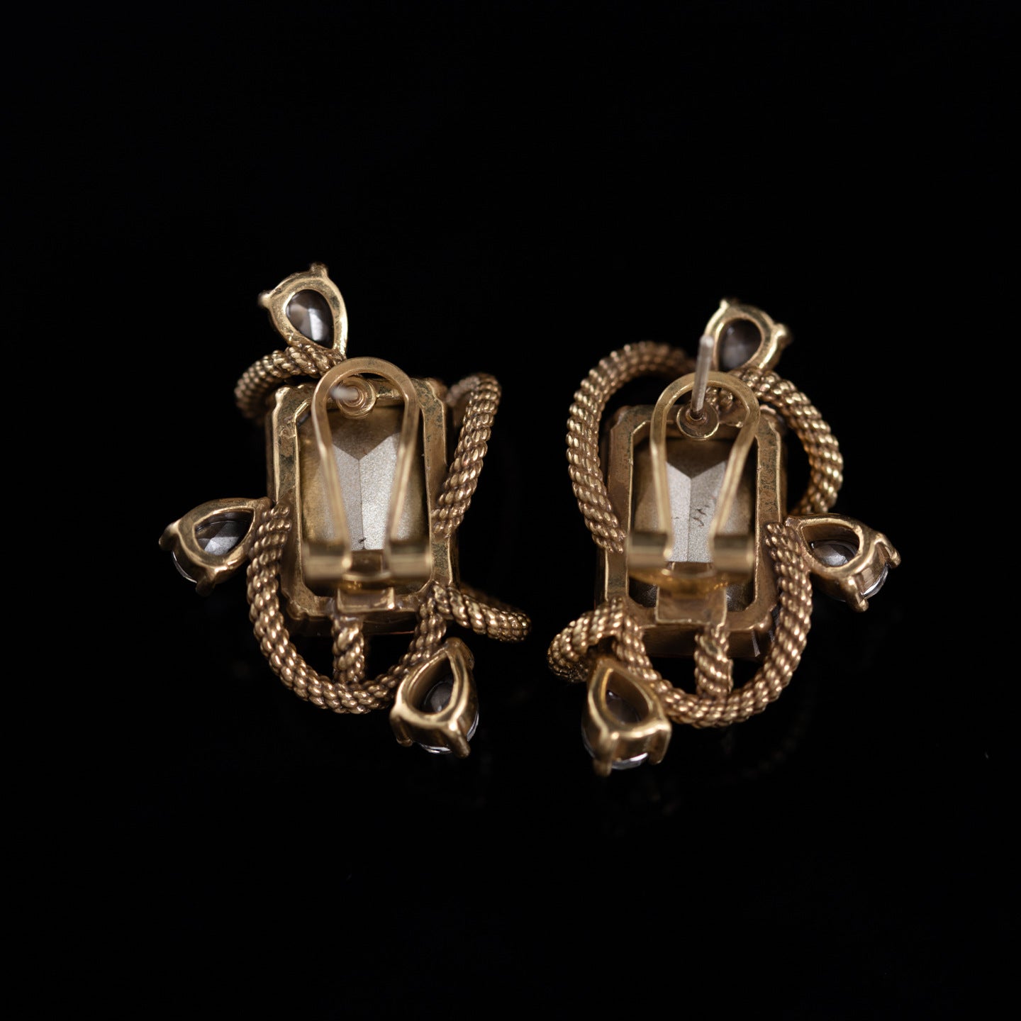The Asymmetric Rectangle Glass Earrings