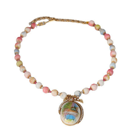 Multicolor Landscape Pendant Necklace