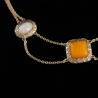 Golden Amber Grace Necklace