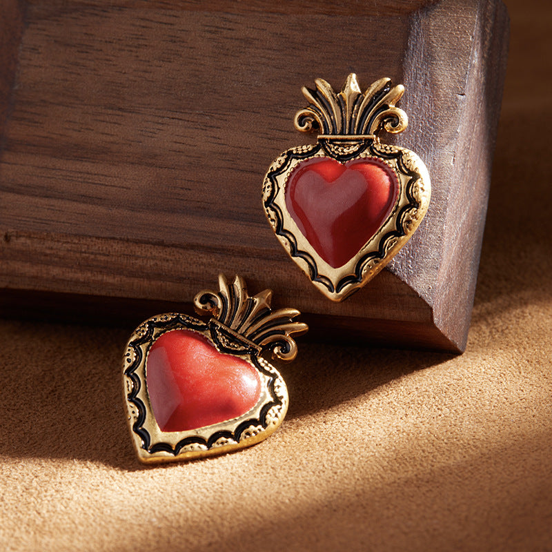 Vintage Heart Shaped Earrings