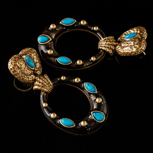 The Enamel Halo Earrings