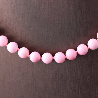 Pink Glow Beaded Necklace