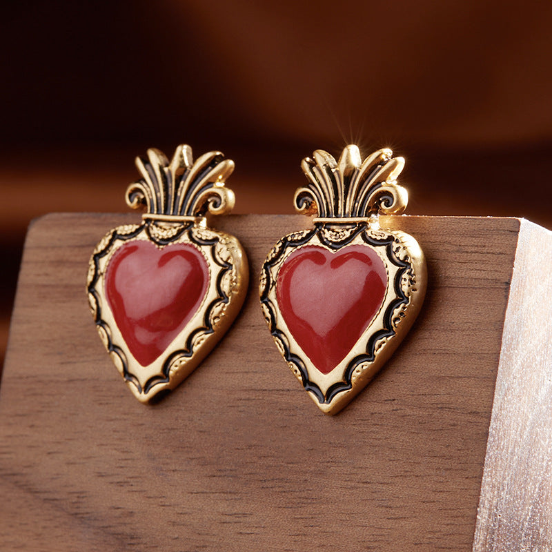 Vintage Heart Shaped Earrings