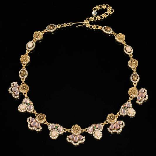 Golden Rosette Treasure Necklac