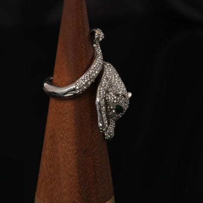 Emerald-Eyed Panther Ring