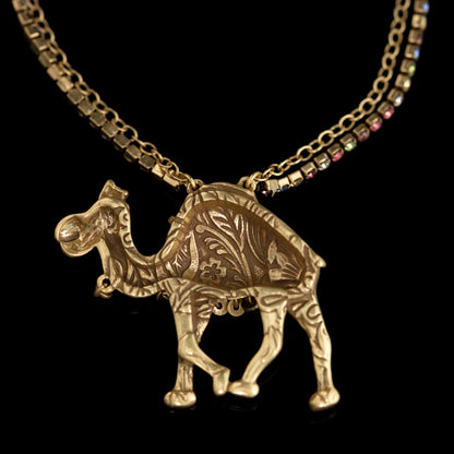 Camel Caravan Pendant Necklace
